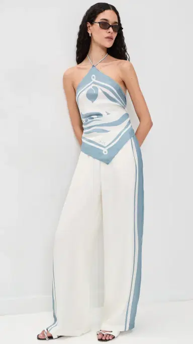 SIR. SIR. Lilou Silk Drawstring Pants Liora Blue 2 | Thumbnail 5 SIR. SIR. Lilou Silk Drawstring Pants Liora Blue 2 | Thumbnail 5
