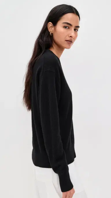 White + Warren Cashmere V Neck Pullover | Thumbnail 4 White + Warren Cashmere V Neck Pullover | Thumbnail 4