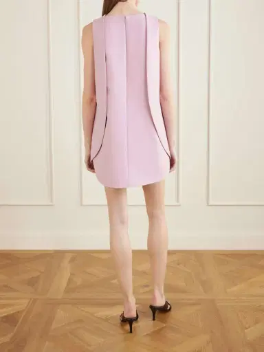 Balenciaga Sack Wool And Silk-blend Cady Mini Dress | Thumbnail 3