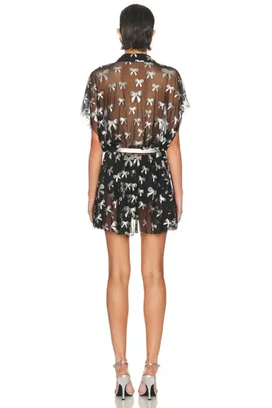 Norma Kamali Super OS Sleeveless BF NK Shirt Flared Mini Dress | Thumbnail 3