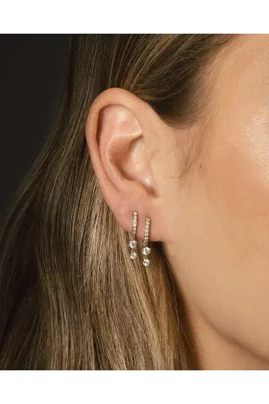 Carbon & Hyde Stardust Drop Huggies Earring | Thumbnail 2 Carbon & Hyde Stardust Drop Huggies Earring | Thumbnail 2