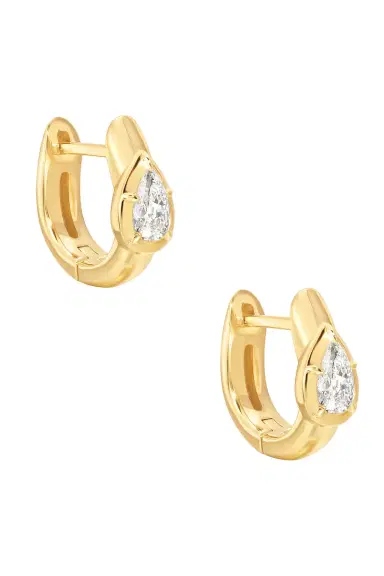 CARBON & HYDE Pear Solis Chubby Huggie Earrings | Thumbnail 1 CARBON & HYDE Pear Solis Chubby Huggie Earrings | Thumbnail 1