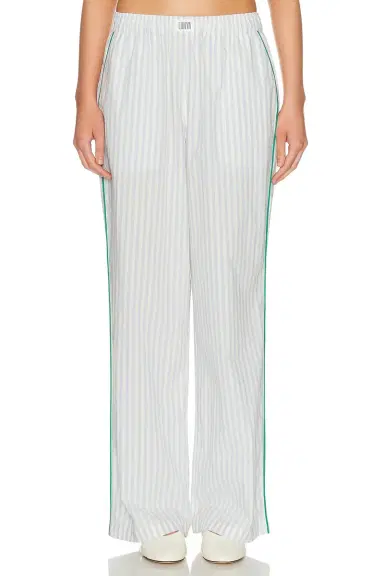 Lunya Airy Cotton Piped Wide Leg Pant | Thumbnail 1 Lunya Airy Cotton Piped Wide Leg Pant | Thumbnail 1