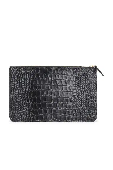 TOTEME Threefold Croco Embossed Clutch | Thumbnail 3
