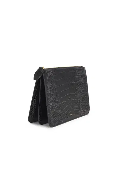 TOTEME Threefold Croco Embossed Clutch | Thumbnail 4
