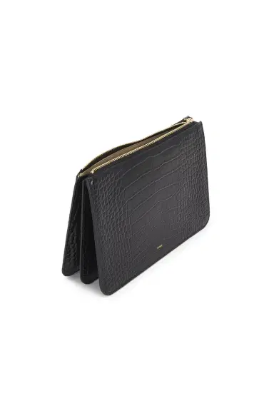 TOTEME Threefold Croco Embossed Clutch | Thumbnail 5