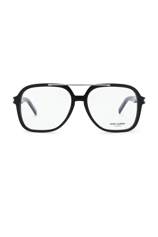 Saint Laurent Corner Angle Rectangular Optical Eyeglasses