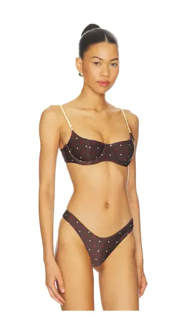 Frankies Bikinis Cola Satin Top | Thumbnail 2