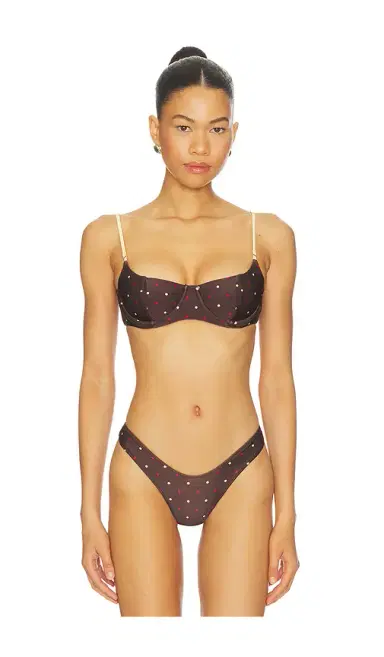 Frankies Bikinis Cola Satin Top | Thumbnail 1