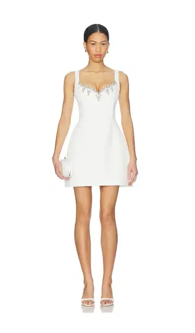 Nadine Merabi Blair White Dress | Thumbnail 1 Nadine Merabi Blair White Dress | Thumbnail 1