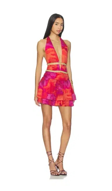 Runaway The Label Xylia Halter Low Plunge Mini Dress | Thumbnail 2 Runaway The Label Xylia Halter Low Plunge Mini Dress | Thumbnail 2