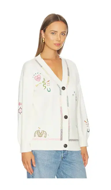Never Fully Dressed Cream Western Martha Cardigan | Thumbnail 2