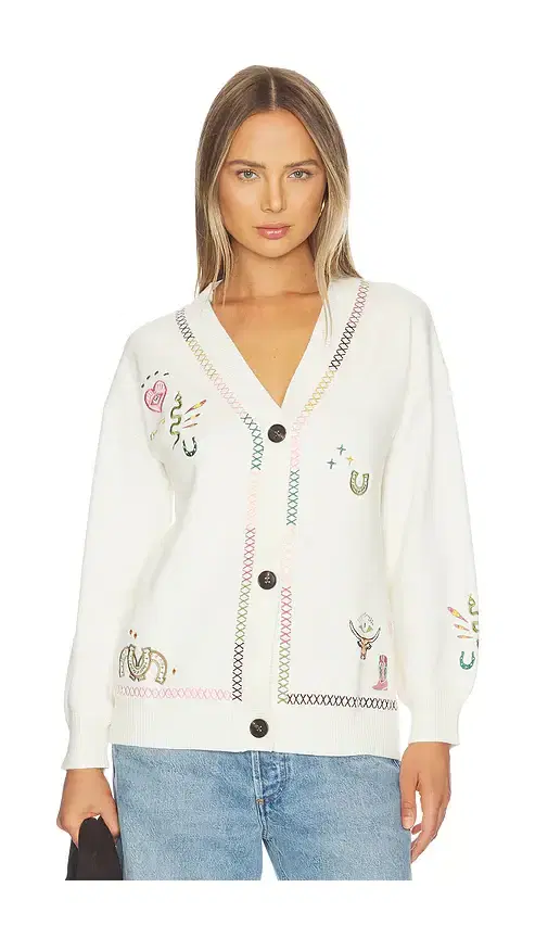 Never Fully Dressed Cream Western Martha Cardigan