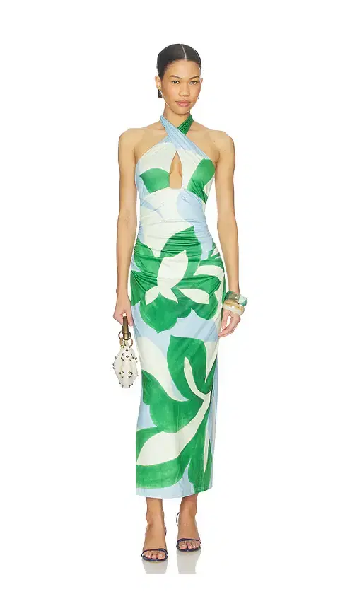 SEVEN WONDERS Aubrie Cross Front Midi Dress