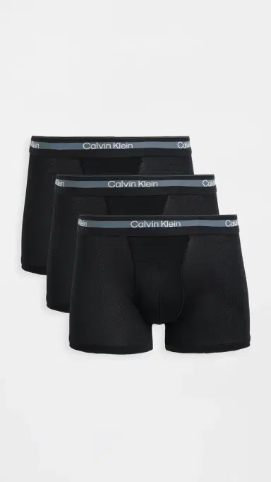 Calvin Klein Underwear Icon Movement port Trunks 3 Pack Black | Thumbnail 2