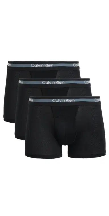 Calvin Klein Underwear Icon Movement port Trunks 3 Pack Black | Thumbnail 1