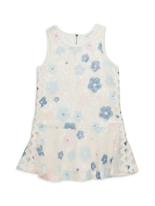 Hannah Banana Little Girl's & Girl's Sequined Rickrack-Trimmed Dress -  Multi