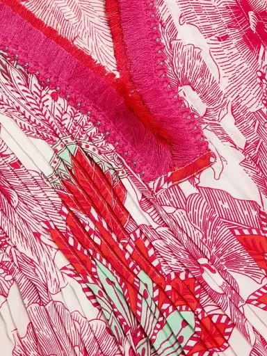 Poupette St Barth Women's Sasha Floral Pleated Minidress - Pink Padang | Thumbnail 7 Poupette St Barth Women's Sasha Floral Pleated Minidress - Pink Padang | Thumbnail 7