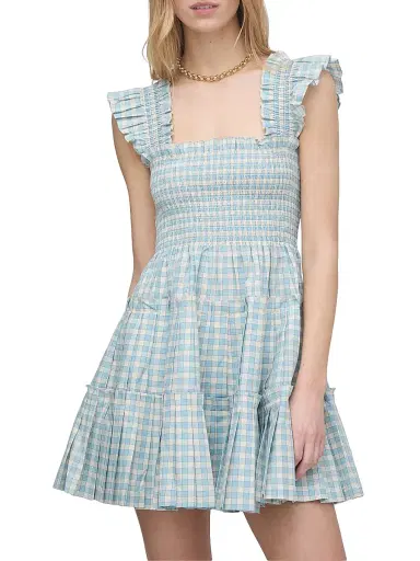 Hill House Home Women's The Charlotte Nap Dress - Blue Red Gingham - Size XXL | Thumbnail 3