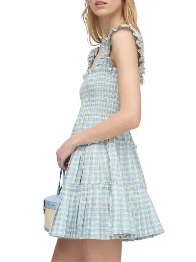 Hill House Home Women's The Charlotte Nap Dress - Blue Red Gingham - Size XXL | Thumbnail 4