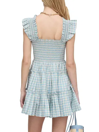 Hill House Home Women's The Charlotte Nap Dress - Blue Red Gingham - Size XXL | Thumbnail 5