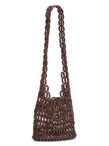 Staud Women's Coronado Wooden-Bead Tote Bag - Wood Beads | Thumbnail 3