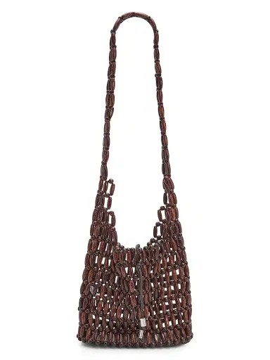 Staud Women's Coronado Wooden-Bead Tote Bag - Wood Beads | Thumbnail 1
