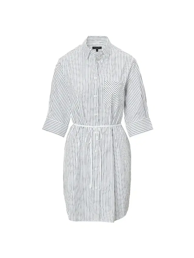 rag & bone Women's Lucia Striped Cotton Mini-Shirtdress - Navy Stripe