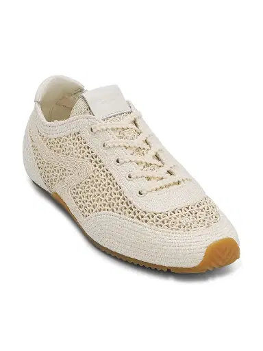 rag & bone Women's Retro Runner Ultra Slim Sneakers - Sea Salt Raffia | Thumbnail 2 rag & bone Women's Retro Runner Ultra Slim Sneakers - Sea Salt Raffia | Thumbnail 2