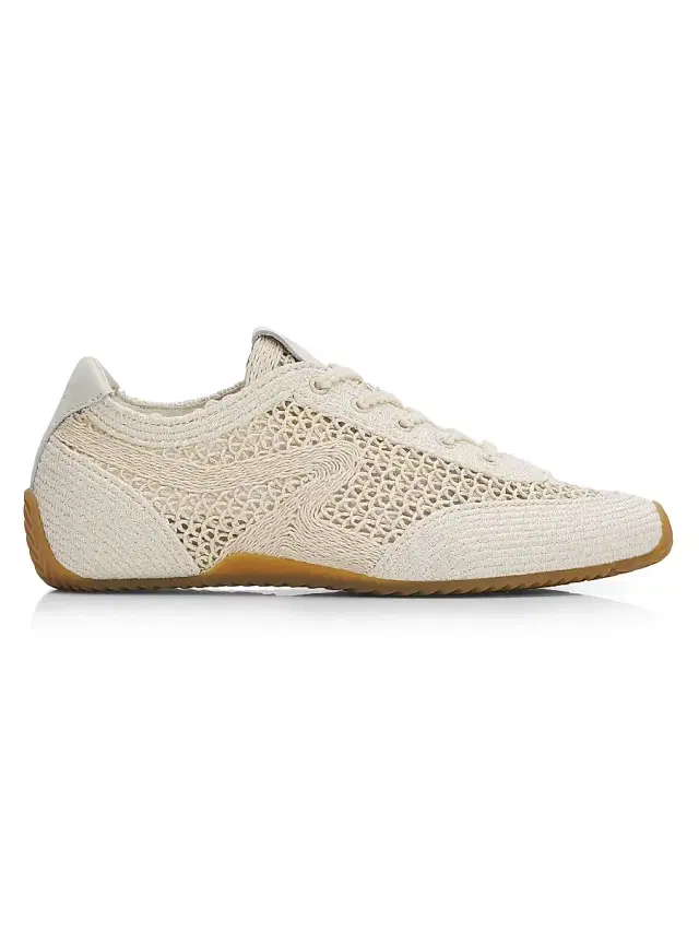 rag & bone Women's Retro Runner Ultra Slim Sneakers - Sea Salt Raffia