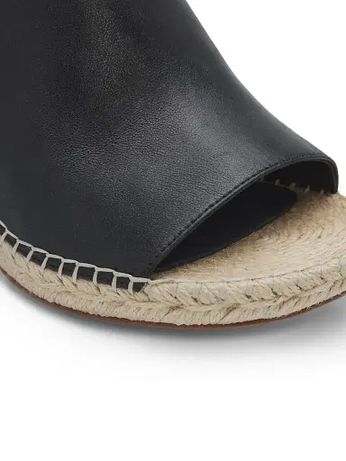 rag & bone Women's Gigi 75MM Leather Espadrille Sandals - Black | Thumbnail 5