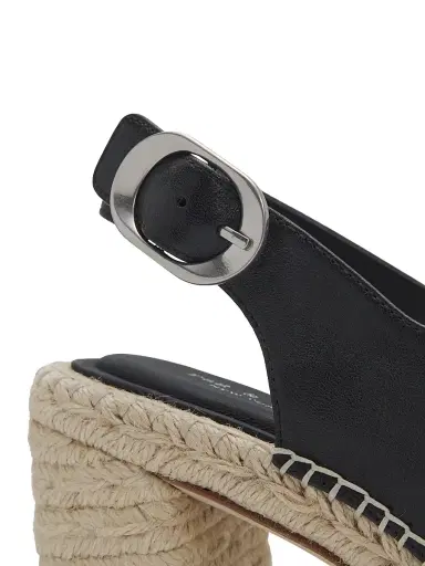 rag & bone Women's Gigi 75MM Leather Espadrille Sandals - Black | Thumbnail 6