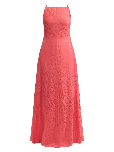 REBECCA TAYLOR Women's Emery Floral Silk-Blend A-Line Maxi Dress - Coral Blush | Thumbnail 1 REBECCA TAYLOR Women's Emery Floral Silk-Blend A-Line Maxi Dress - Coral Blush | Thumbnail 1