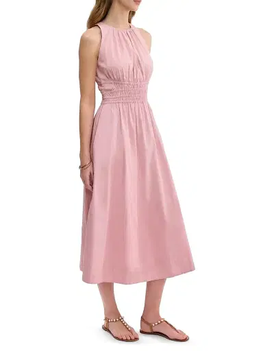 REBECCA TAYLOR Women's Emelia Cotton A-Line Midi-Dress | Thumbnail 3 REBECCA TAYLOR Women's Emelia Cotton A-Line Midi-Dress | Thumbnail 3
