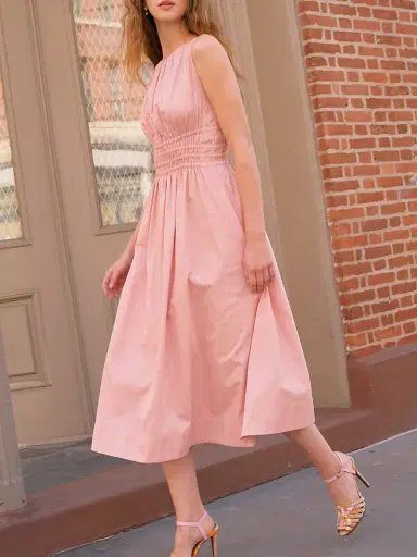 REBECCA TAYLOR Women's Emelia Cotton A-Line Midi-Dress | Thumbnail 6 REBECCA TAYLOR Women's Emelia Cotton A-Line Midi-Dress | Thumbnail 6