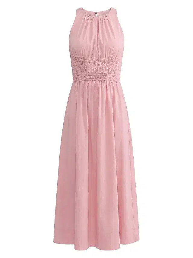 Rebecca Taylor Women's Emelia Cotton A-Line Midi-Dress - Vintage Rose