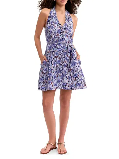 REBECCA TAYLOR Women's Daphne Floral Cotton-Silk A-Line Minidress | Thumbnail 2