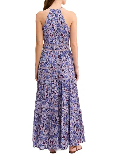 REBECCA TAYLOR Women's Daphne Floral Cotton-Blend A-Line Maxi Dress - Iris Multi | Thumbnail 4 REBECCA TAYLOR Women's Daphne Floral Cotton-Blend A-Line Maxi Dress - Iris Multi | Thumbnail 4