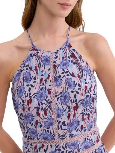 REBECCA TAYLOR Women's Daphne Floral Cotton-Blend A-Line Maxi Dress - Iris Multi | Thumbnail 5 REBECCA TAYLOR Women's Daphne Floral Cotton-Blend A-Line Maxi Dress - Iris Multi | Thumbnail 5