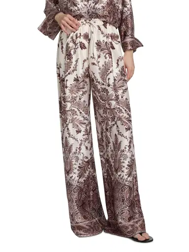Kobi Halperin Women's Selena Printed Twill Pants - Natural Multi | Thumbnail 3