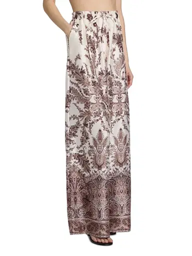 Kobi Halperin Women's Selena Printed Twill Pants - Natural Multi | Thumbnail 4