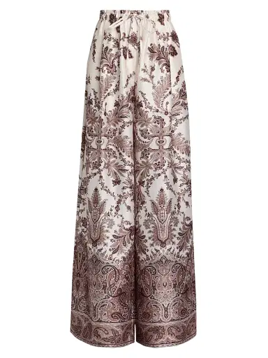Kobi Halperin Women's Selena Printed Twill Pants - Natural Multi | Thumbnail 1