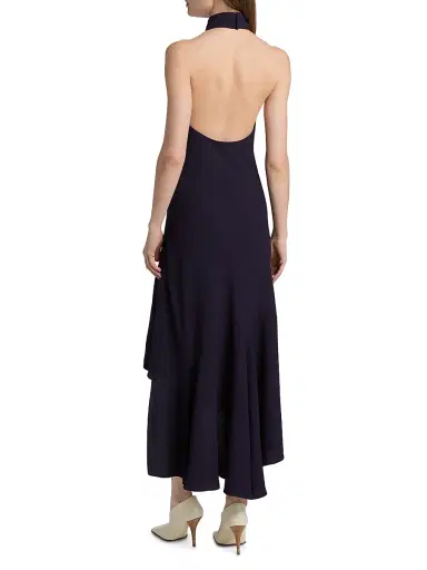 Alaïa Women's Asymmetric Halter Maxi Dress - Aubergine | Thumbnail 5