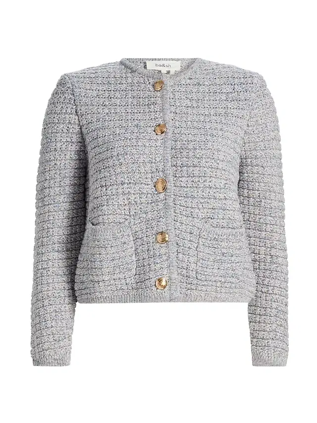 ba & sh Women's Guspa Ottoman Knit Button-Front Cardigan