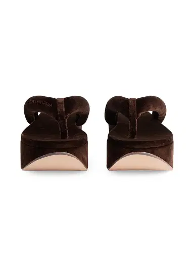 Balenciaga Women's Gaeta Thong Sandals - Moka | Thumbnail 2