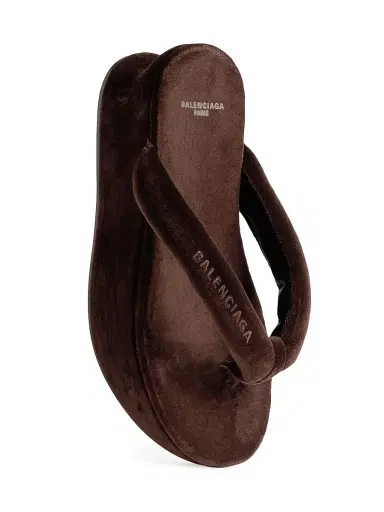 Balenciaga Women's Gaeta Thong Sandals - Moka | Thumbnail 3