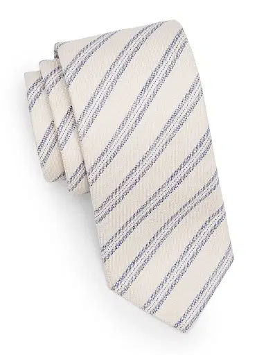 Canali Men's Striped Woven Silk Tie | Thumbnail 1 Canali Men's Striped Woven Silk Tie | Thumbnail 1