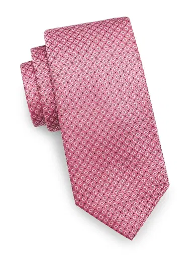 Canali Men's Geometric Woven Silk Tie | Thumbnail 1 Canali Men's Geometric Woven Silk Tie | Thumbnail 1