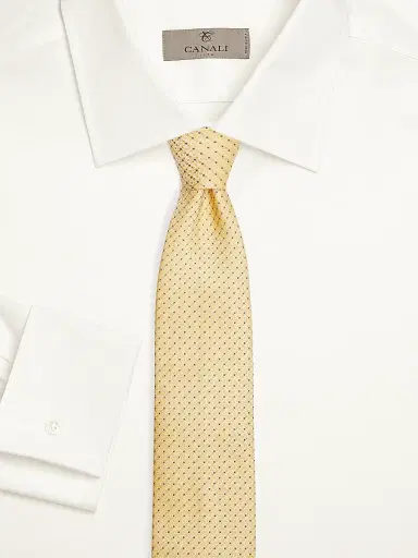 Canali Men's Micro Quadratti Woven Silk Tie | Thumbnail 2