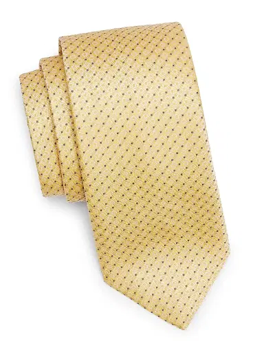 Canali Men's Micro Quadratti Woven Silk Tie | Thumbnail 1